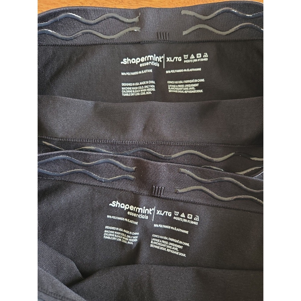 Shapermint Essentials Black High Waisted Size XL Shaping Leggings NWT (2 PAIR) - Picture 9 of 11